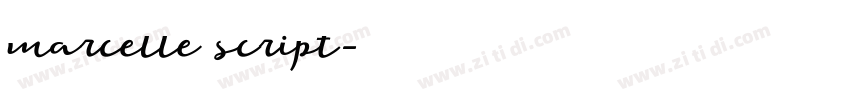 marcelle script字体转换